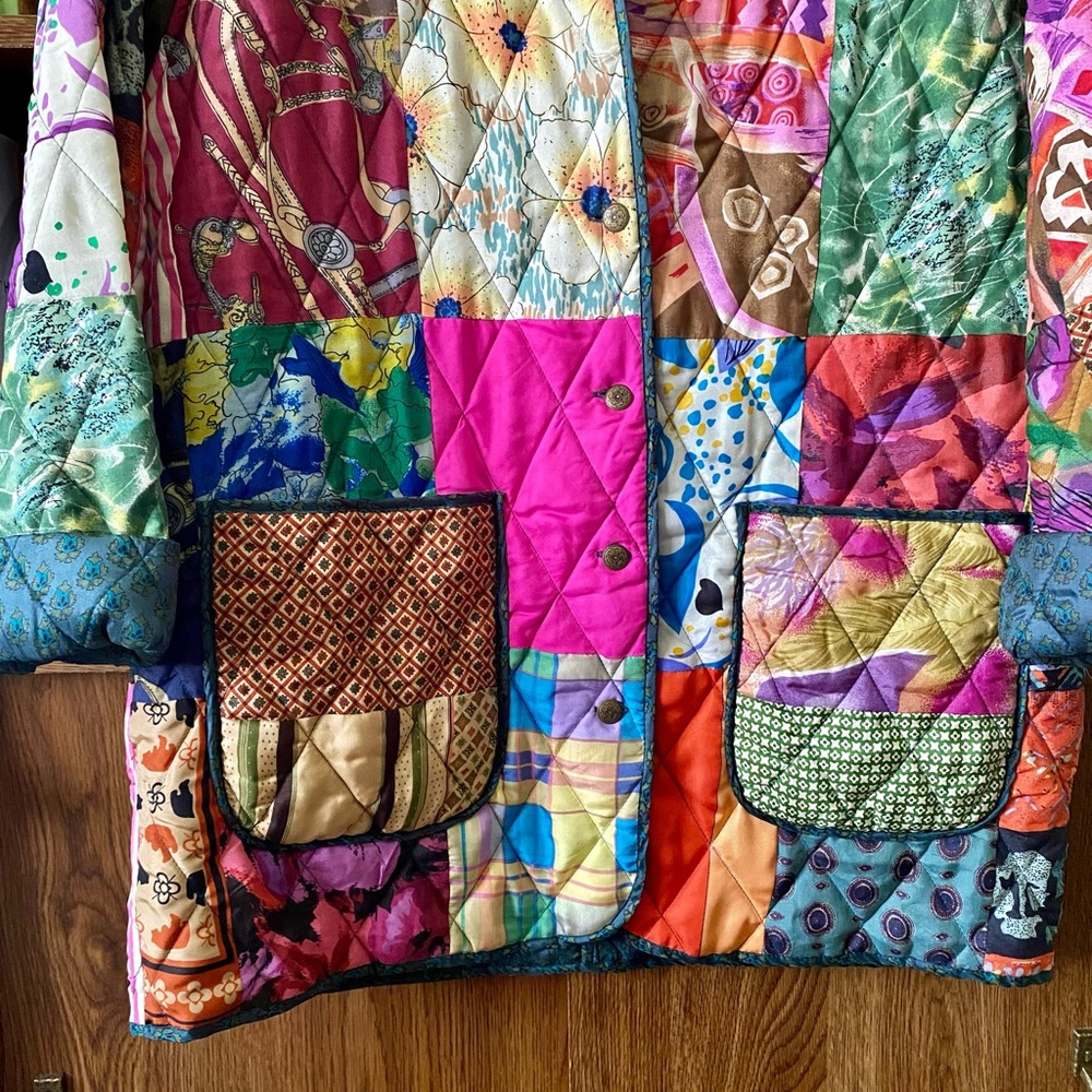 Patchwork Quilted Lightweight Jacket - image 2